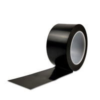 セーフラン安全用品 厚手PVCラインテープ 幅50mmx 22m 厚0.2mm 黒 J2352-BK 1セット(3巻入)（直送品）