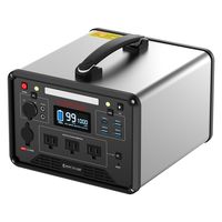 グッド・グッズ ポータブル電源 １２８０Ｗ　１００Ａｈ　純正弦波出力　ＬＥＤライト付き　蓄光素材　ＳＰＩー１２８０Ｐ　1台（直送品）