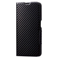 Galaxy A23 5G ケース レザー 手帳型 マグネット カーボン調ブラック PM-G227PLFUCB エレコム 1個（直送品）
