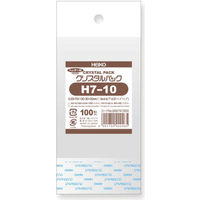 【OPP袋シール付】シモジマ クリスタルパック H7-10 （ヘッダー付） 1袋（100枚入）