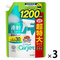 バスマジックリン エアジェット 液体スプレー ハーバルシトラスの香り 超特大 詰め替え 1200mL 1セット（3個） 花王