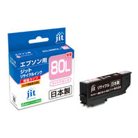 エプソン（EPSON）用 リサイクルインク JIT-E80LML ライトマゼンタ 増量 ICLM80L対応 1個（直送品）