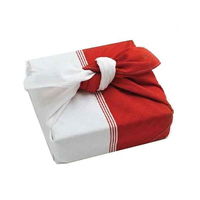 山田繊維 風呂敷　中巾 チーフ　ハレ包み　紅白　50cm　ふろしき　お包み　綿100％ 256915 1個（取寄品）