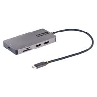 ドッキングステーション Type-C接続 HDMI×2 GbE USB-C USB-A×2 microSD/SDカード 30cm