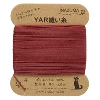 植村 INAZUMA イナズマ YAR縫い糸 5番手 20m巻 #2 赤 YAR5-2　5枚/3袋（直送品）