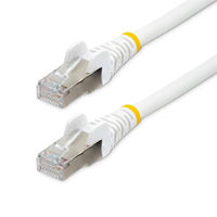 LANケーブル 0.5m CAT6A カテゴリ6A ホワイト／ハロゲンフリー 1本（直送品）