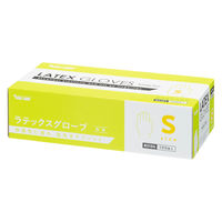 川西工業　ラテックスグローブ　粉無　ナチュラル　S 2134S 1箱（100枚入）