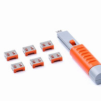 HIDISC SmartKeeper ESSENTIALシリーズ USBポートロック 6個 プラス ロック解除キー(Lock Key Basic) セ