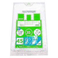 オルディ ポリ袋　(ゴミ袋)　取っ手付ポリ袋 45L 20枚入　半透明 185573 1個（取寄品）