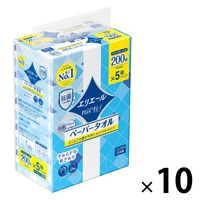 ペーパータオル エリエール プラスキレイペーパータオル コンパクトタイプ 200W 1箱（50個:5個入×10パック）大王製紙