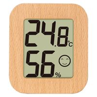 シンワ測定 シンワ73232 温湿度計 環境チェッカーミニ木製LBR #73232 1個（直送品）