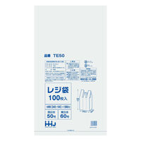 ハウスホールドジャパン レジ袋 58x34.5cm 厚さ 0.018mm マチ14.5cm 100枚入り 白 西日本50号 東日本60号（取寄品）