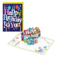 日本ホールマーク グリーティングカード お誕生日祝い 立体カード ＧＬＰバルーン2 815745 6枚（直送品）