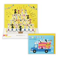 日本ホールマーク グリーティングカード 誕生祝い立体カード ネコブルー2 817695 6枚（直送品）
