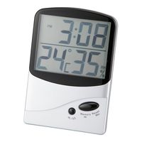 アズワン デジタル温湿度計（時刻表示付き・大画面タイプ） 1個 4-3724-01（直送品）