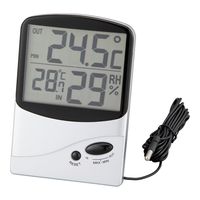 アズワン 温湿度計（大画面タイプ） 1個 4-3725-01（直送品）