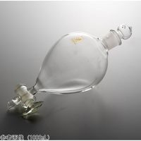 アズワン 丸型分液ロート（短足タイプ）ガラスコック 100mL 1個 4-4592-02（直送品）