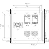 セフティー電気用品 セフティー 仮設分岐盤 2回路（60A×2） SP-E2A 1個 340-2901（直送品）