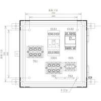 セフティー電気用品 セフティー 仮設分岐盤 2回路（100A×1）（60A×1） SP-E2B 340-2923（直送品）