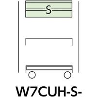 山金工業 ヤマテック スペシャルワゴン 移動式 キャビネット浅型2段×1個グリーン W7CUH-S-G 1台 868-3663（直送品）