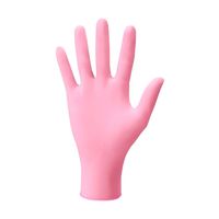 ニトリルゴム使い捨て手袋 粉なし ナイスハンドきれいな手つかいきりグローブ ニトリルゴム 50枚入 Sサイズ ピンク 1函 NHKTTNBR-50P（直送品）