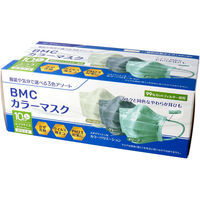 BMC カラーマスク 個別包装 ふつうサイズ 30枚入 4580116956591 1箱(10枚×3色入)×10セット ビー・エム・シー（直送品）