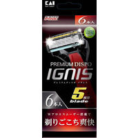 貝印 PREMIUM DISPO IGNIS プレミアム ディスポ イグニス 5枚刃 使い捨てカミソリ 4901331000645 1パック（6本）