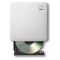 スマホ タブレット 用 外付け CD DVDドライブ ワイヤレス接続 高速 ホワイト LDR-SM5WUVWH ロジテック 1個（直送品）