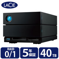 HDD 外付け 40TB 据え置き 5年保証 2big Dock RAID対応 STLG40000400 Lacie 1個（直送品）