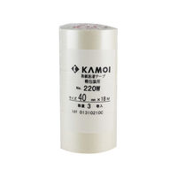 カモ井加工紙 和紙粘着テープ 軽包装用 白 幅40mm×長さ18m 220W 1パック（3巻入）