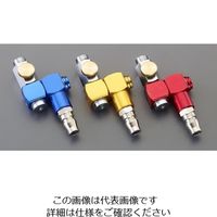 エスコ G 1/4” 雄ねじプラグ(スイベル式/ブルー) EA140BP-22 1セット(4個)（直送品）