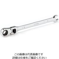 エスコ 22mm ラチェット片目片口スパナ(首振型/ロック付) EA684RD-22 1丁（直送品）