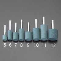 エスコ 25x50mm/6mm軸 軸付砥石(GC 緑) EA819HB-11 1セット(10本)（直送品）