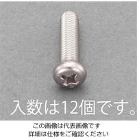 エスコ M6x20mm ナベ頭小ねじ(ステンレス/有磁性/12本) EA949AE-165 1セット(180本:12本×15袋)（直送品）