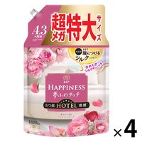 レノアハピネス 夢ふわタッチ 華やかに香るアンティークローズ 詰め替え 超メガ特大 1620mL 1セット（4個） 柔軟剤 P＆G【リニューアル】