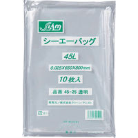 クリーン・アシスト シーエーバック45L 0.025mm 透明 10枚 CA45-25 820009 1箱（60個）（直送品）