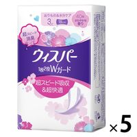 ウィスパー 1枚2役Wガード おりもの＆水分ケア さわやかな香り 3cc 18cm 1セット（40枚入×5個） P＆G 尿漏れ ウイスパ-