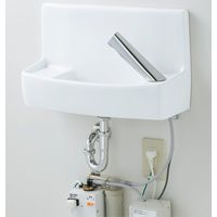 LIXIL 壁付手洗器（温水自動水栓・100V/整流式） L-A74TWD/BW1 1個（直送品）