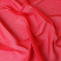コスモテキスタイル シフォン 布地 服地 衣装 コスプレ生地 巾約112cm×1m切売カット レッド DDD7572-149-1M（直送品）
