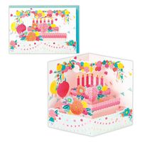 日本ホールマーク お誕生お祝い グリーティングカード 立体ＵＳ バースデーケーキ 822705 6枚（直送品）