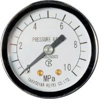 高島計器 高島 小型圧力計(D枠埋込形・縁なし・中心ネジ・φ40)圧力レンジ0.0~0.6MPa R1/8 1741060 1個 456-0615（直送品）