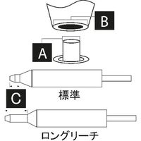 オーケー・インターナショナル メトカル Metcal MFRシリーズ 吸取りロングリーチ チップ DCP-CNL3 1本 147-5449（直送品）