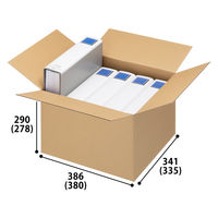 【120サイズ】「現場のチカラ」 軽梱包用ダンボール 書類保管向けサイズ 外寸：386×341×290mm 1梱包（50枚入）  オリジナル