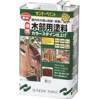 サンデーペイント 油性木部用塗料カラーステイン チーク 3400M 264902 1個 196-2121（直送品）