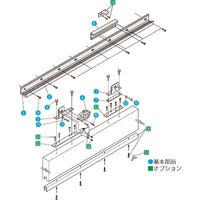 ダイケン スライデックス 傾斜レールタイプ（自閉式） HCS-80T型 右引き用 HCS-80TR 162-1925（直送品）