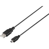 バッファロー USB2.0 A to miniB 環境対応ケーブル 1.5m ブラック BU2AMNK15BK 1個 453-1297（直送品）