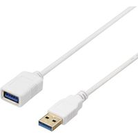 バッファロー USB3.2 Gen1 ケーブル 延長用 AーA スリム 1m ホワイト BU3AAS10WH 1個 452-8220（直送品）
