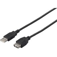 バッファロー USB2.0 A to 延長・環境対応ケーブル 3.0m ブラック BU2AAK30BK 1個 453-8187（直送品）