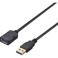 バッファロー USB3.2 Gen1 ケーブル 延長用 AーA 1.5m ブラック BU3AA15BK 1個 453-8173（直送品）