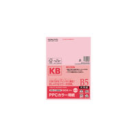 コクヨ PPCカラー用紙（共用紙）（FSC認証） B5 ピンク KB-C135NP 1袋（100枚）